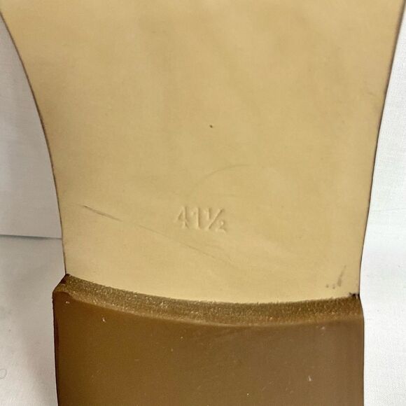 Bruno Magli Gold Leather Slide Sandal Alessia Sz 41.5 New - Picture 8 of 10